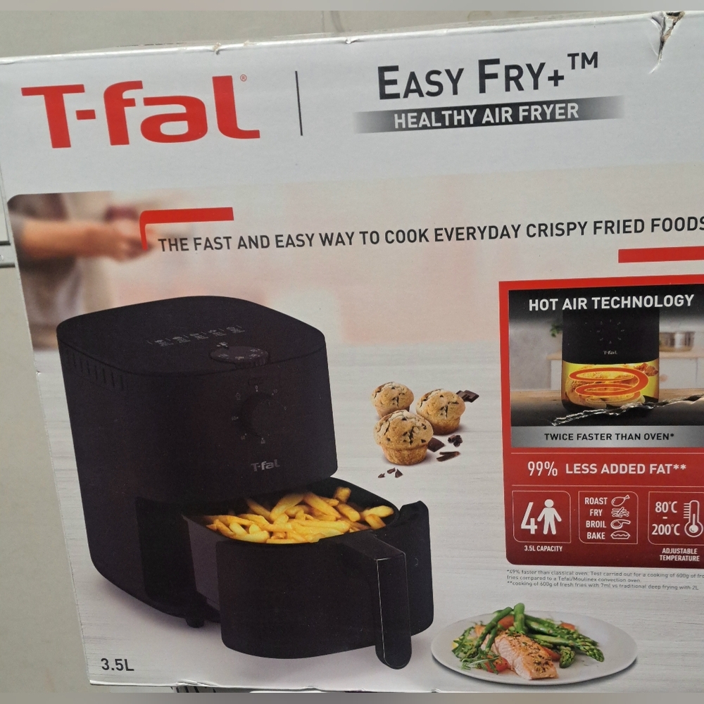T-fal Easy Fry Black Air Fryer. Healthy Air Fryer